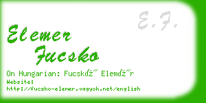 elemer fucsko business card